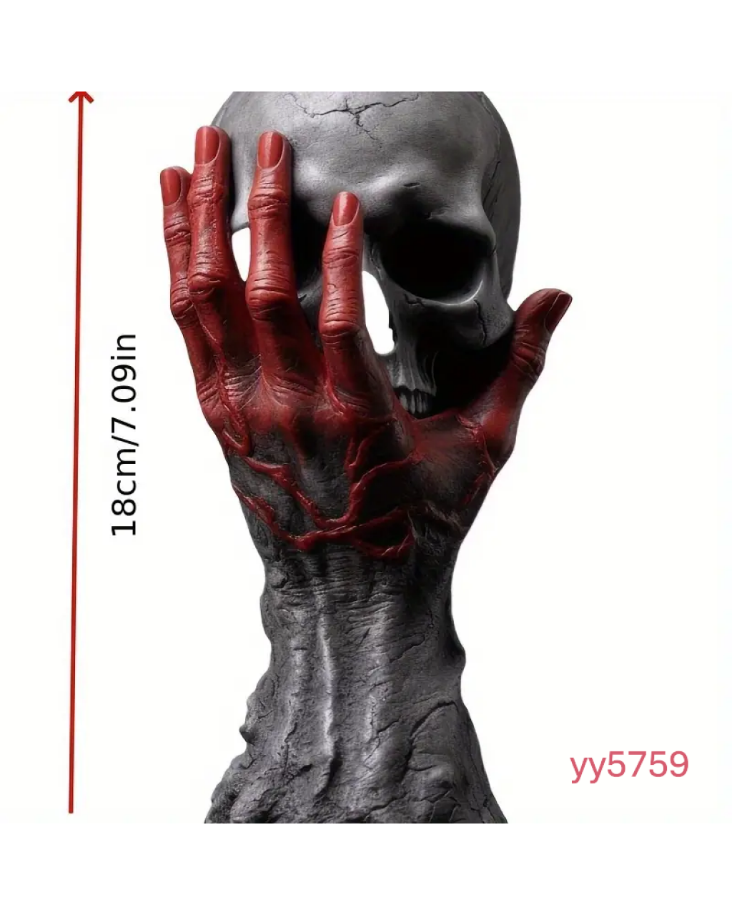  YY5759 Gotik Kafatası Tutan El Silikon Kalıp Biblo - Gotik ve Yaratıcı Dekorasyon, Farklı Hediye Seçeneği!