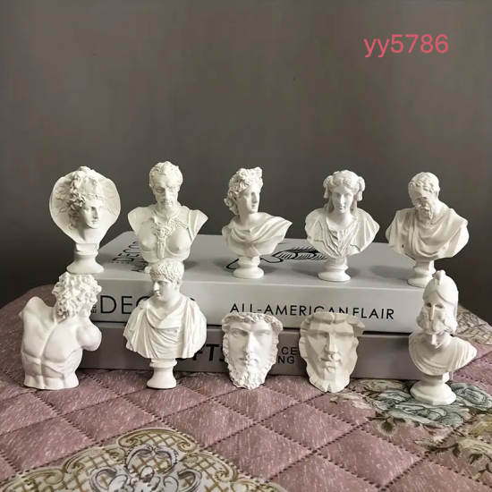 YY5786 Klasik Büst Figürlü Dekoratif Obje Biblo Silikon Kalıp • El Yapımı Sanatsal Tasarım ve Hediye Seçeneği!