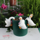 YY5796 Ördek Figürlü Saksı Süsü Silikon Kalıp • El Yapımı Bahçe Dekoru ve Hediye Seçeneği!