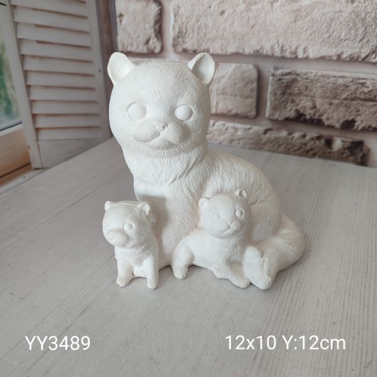 YY3489 SEVİMLİ KEDİ AİLESİ BİBLO SİLİKON KALIP: ANNELER GÜNÜ'NDE SEVİMLİ BİR HEDİYE!