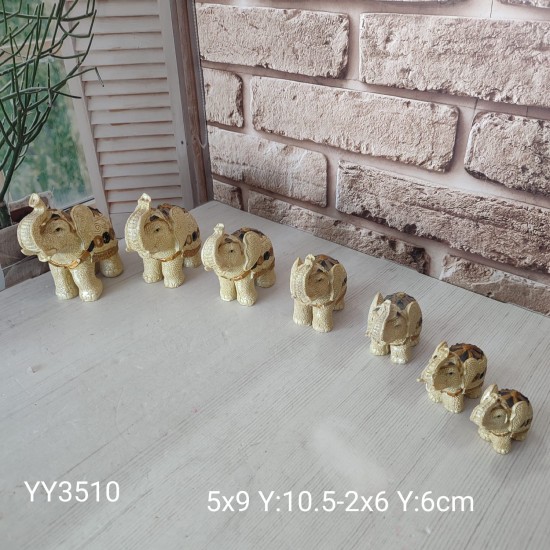 YY3510 - FİL SETİ BİBLO - SİLİKON KALIP 