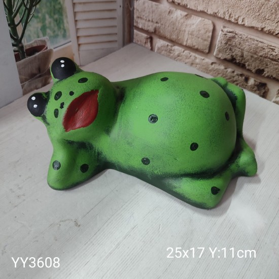 YY3608 - KEYİF ÇATAN KURBAĞA BİBLO - SİLİKON KALIP 