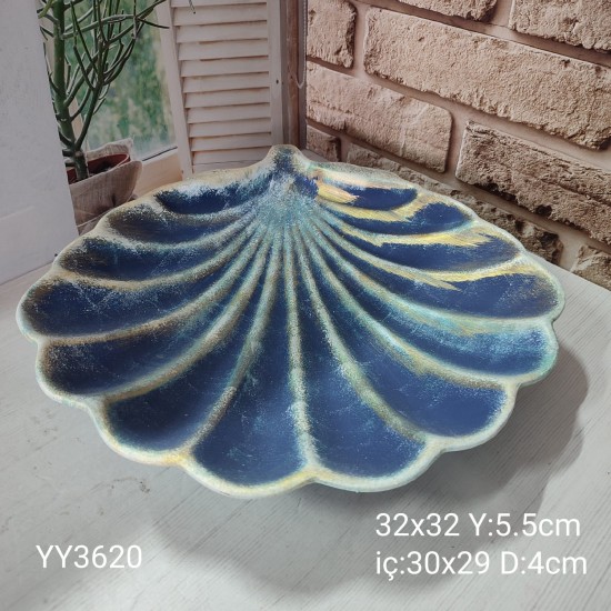 YY3620 - DENİZ KABUĞU - SUNUMLUK - SİLİKON KALIP YY3620 - DENİZ KABUĞU - SUNUMLUK - SİLİKON KALIP