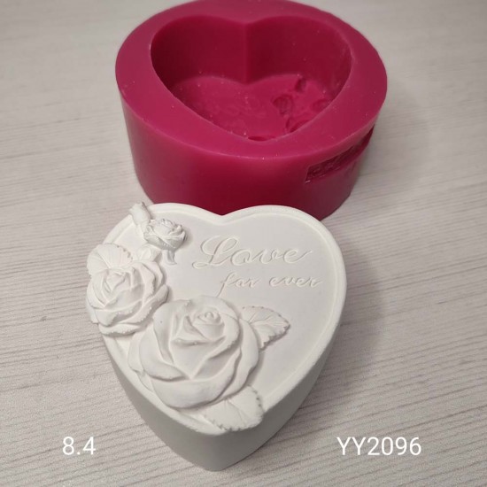 YY2096 Love For Ever Güllü Sabun Kalıbı Silikon Kalıp