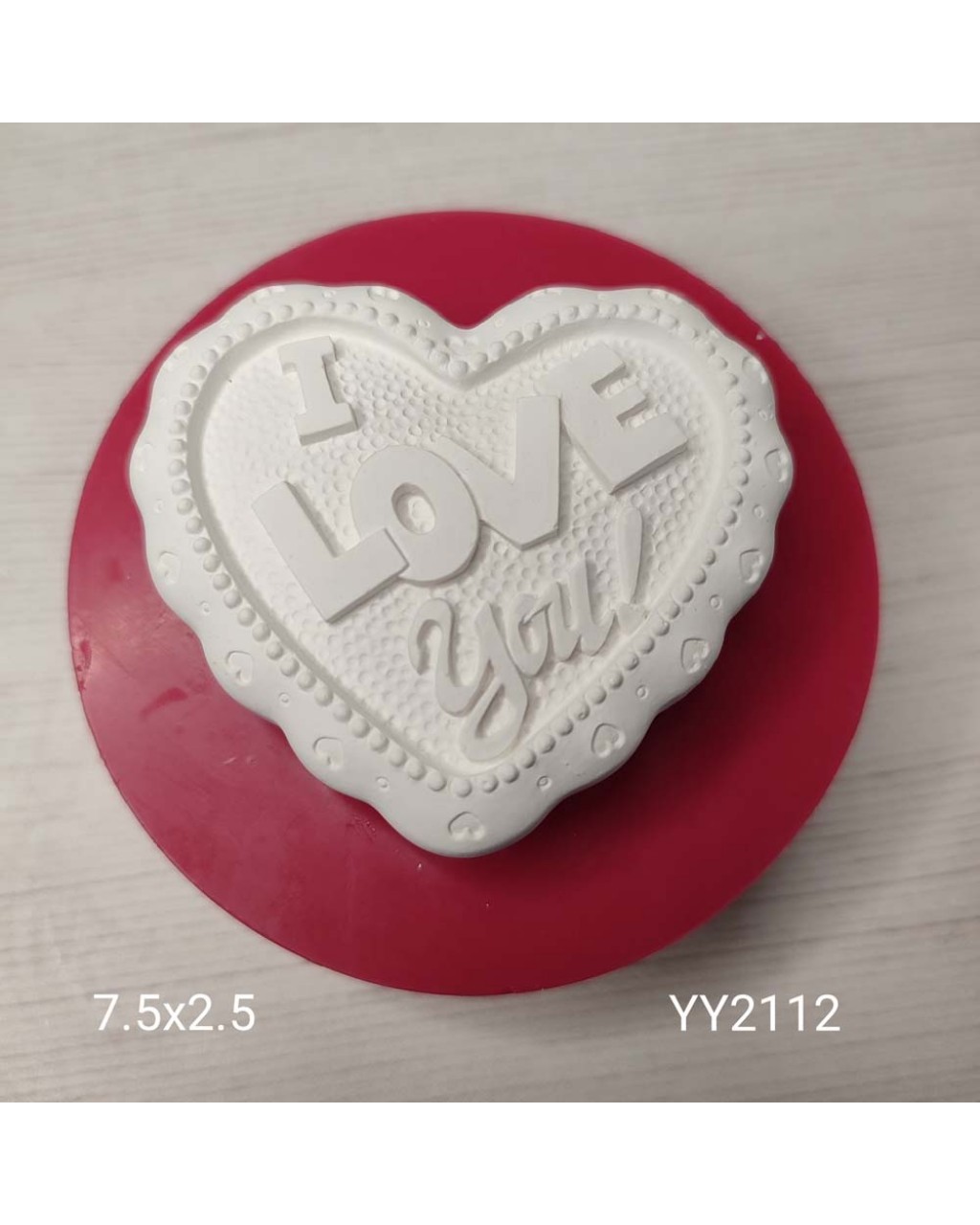 YY2112 I Love You Kenarları Fırfırlı Kalp Silikon Kalıp