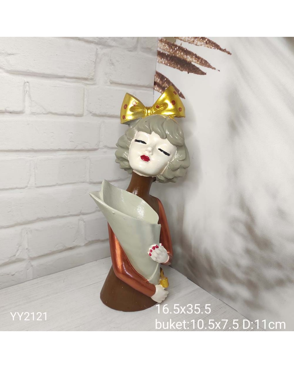 YY2121 Fiyonklu Buketli Kız Silikon Kalıp