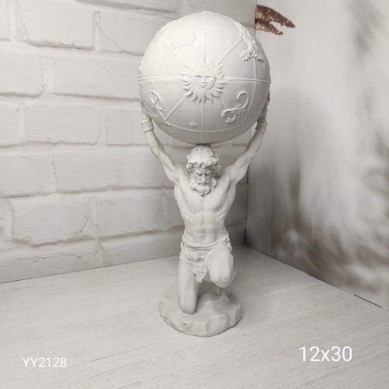 YY2128 Atlas Dünyayı Taşıyan Adam Diz Üstünde Silikon Kalıp YY2128 Atlas Dünyayı Taşıyan Adam Diz Üstünde Silikon Kalıp
