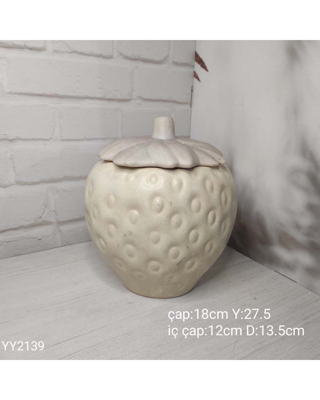 YY2139 Çilek Kavanoz Büyük 27,5 Silikon Kalıp
