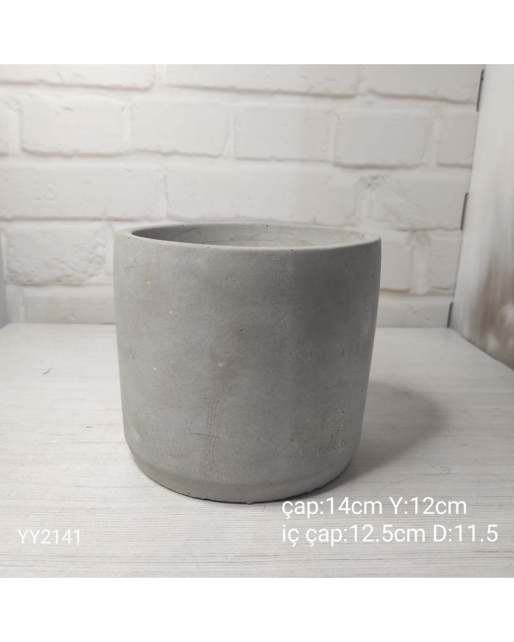 YY2141 Silindir Saksı 12 Cm Silikon Kalıp