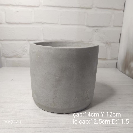YY2141 Silindir Saksı 12 Cm Silikon Kalıp
