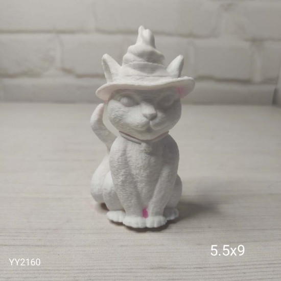 YY2160 Şapkalı Kedi Silikon Kalıp