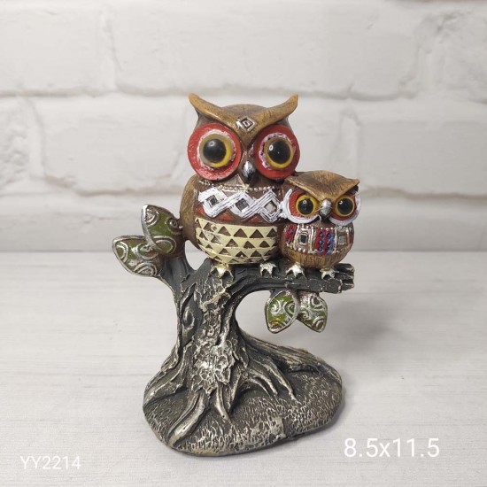 YY2214 Ağaçta Tüneyen Kuş Ve Yavrusu Silikon Kalıp