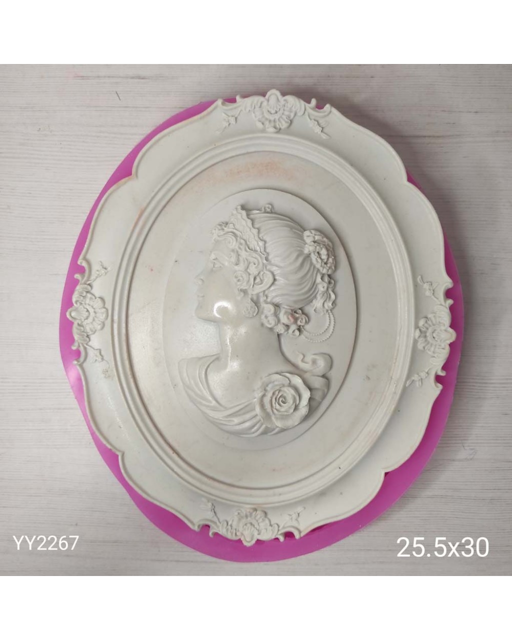 YY2267 Kadın Figürlü Oval Duvar Süsü Silikon Kalıp YY2267 Kadın Figürlü Oval Duvar Süsü Silikon Kalıp