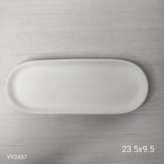 YY2437 Oval Tabak Kenarı Kıvrık 23.5Cm Silikon Kalıp