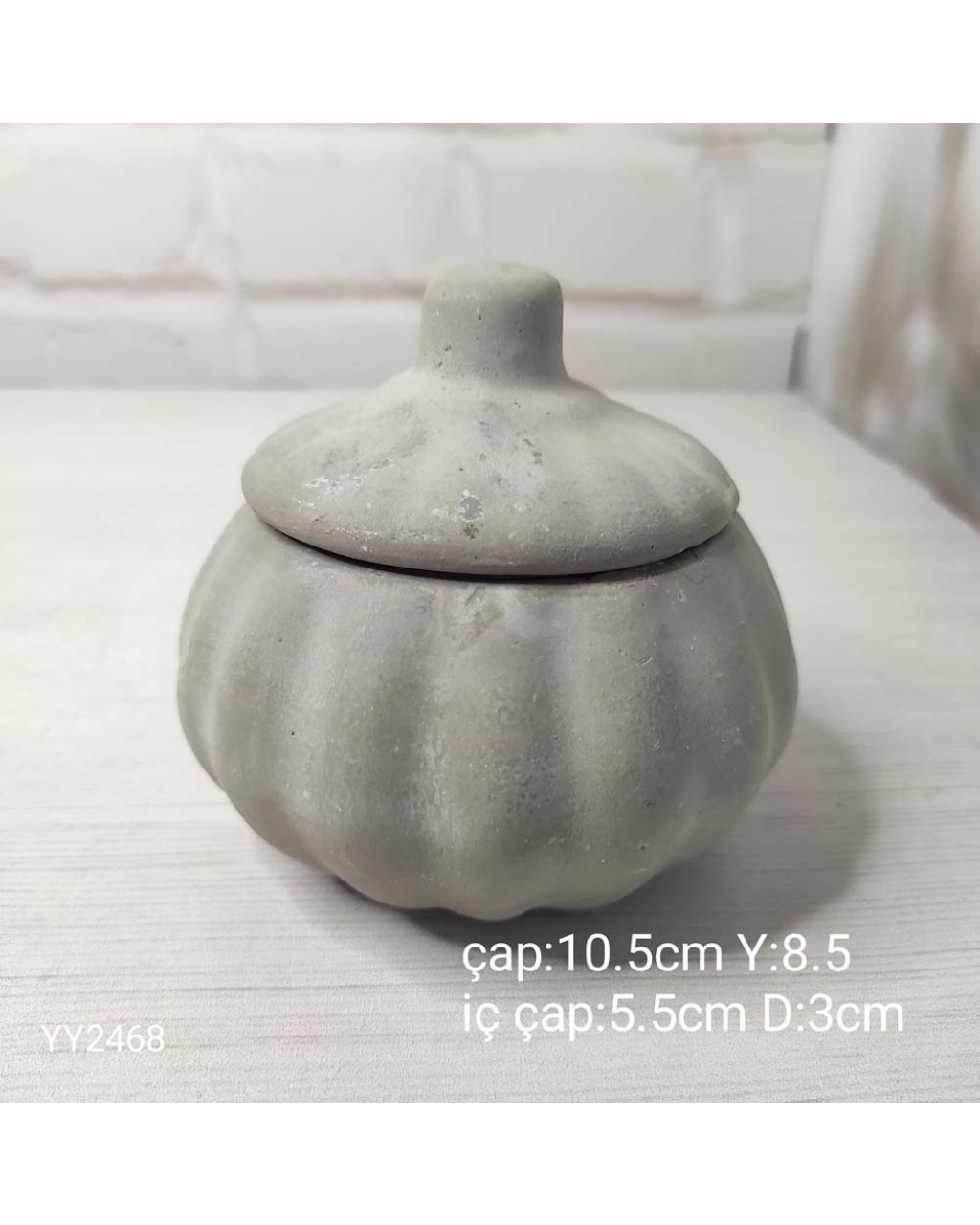 YY2468 Kapaklı Kabak 10,5X8,5 Silikon Kalıp