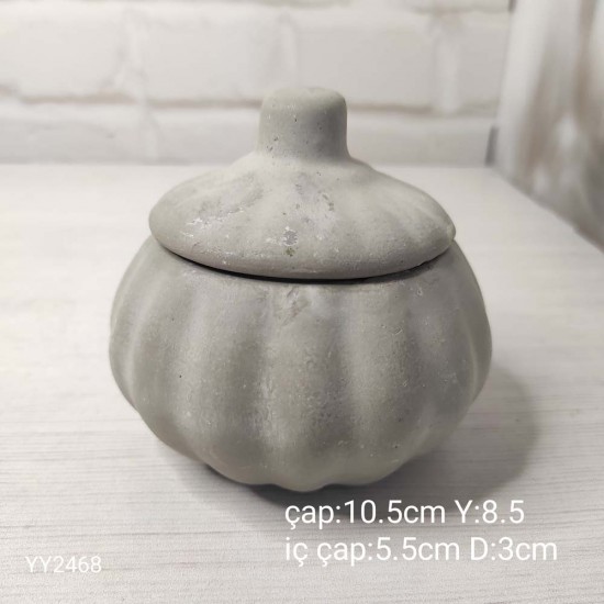 YY2468 Kapaklı Kabak 10,5X8,5 Silikon Kalıp
