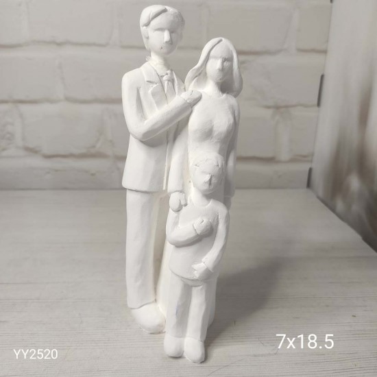 YY2520 Anne Baba Erkek Çocuk Aile Biblo Silikon Kalıp