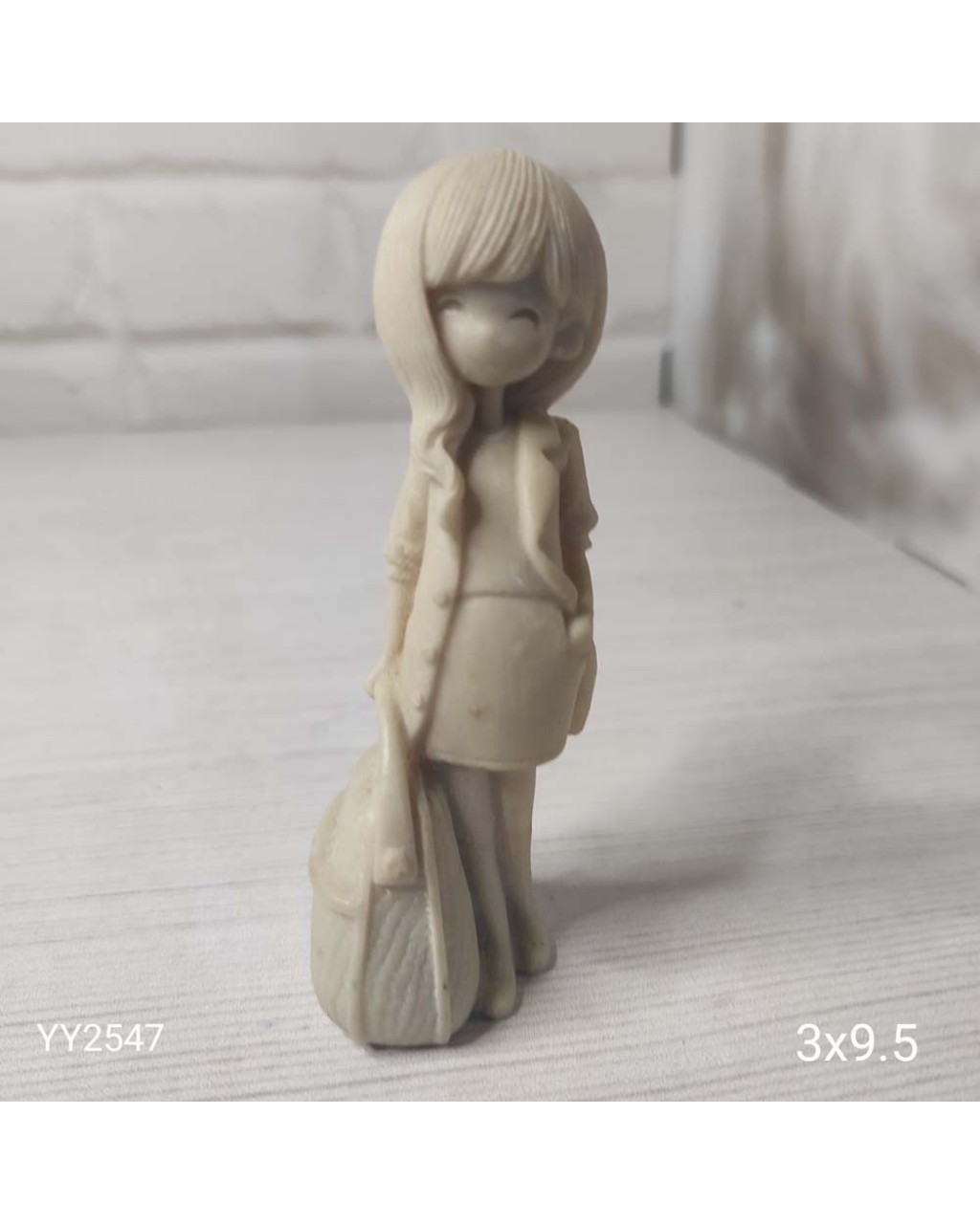 YY2547 Çantalı Kız 3D Biblo Çanta Solda Silikon Kalıp