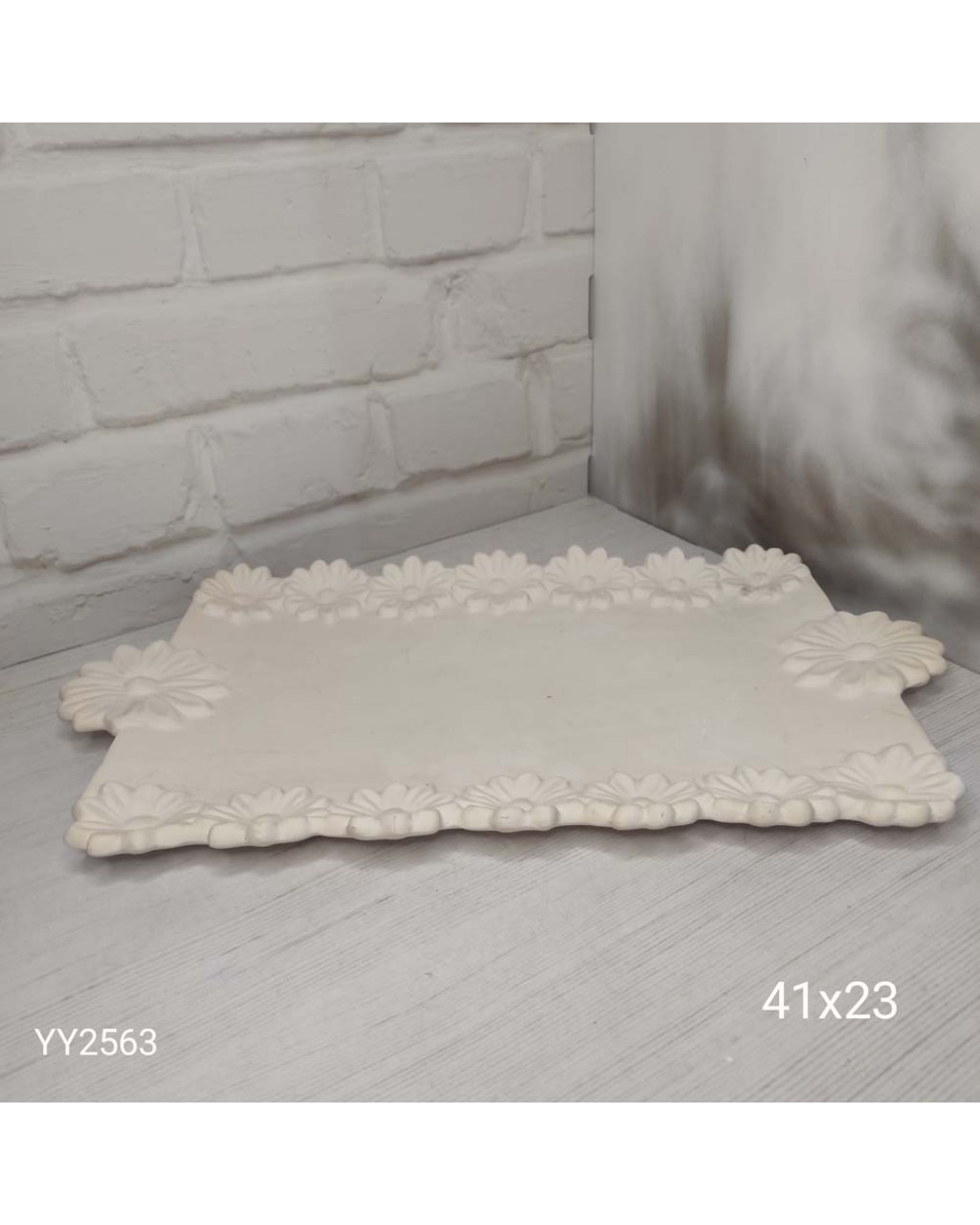 YY2563 Papatyalı Tepsi Silikon Kalıp