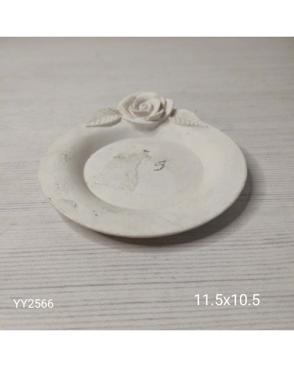 YY2566 Yuvarlak Çay Tabağı Güllü Silikon Kalıp