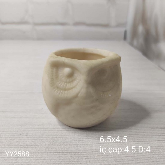 YY2588 Baykuş Saksı Silikon Kalıp