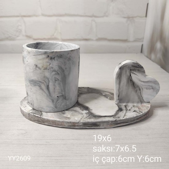 YY2609 Kalpli Saksılı Sunumluk Silikon Kalıp