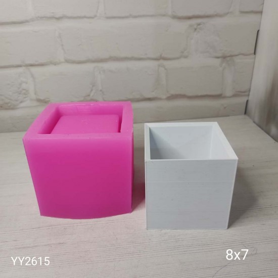 YY2615 Kare Saksı İnce Duvarlı Silikon Kalıp
