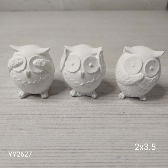 YY2627 3Lü Baykuş Görmedim Duymadım Bilmiyorum 2X3.5 Silikon Kalıp