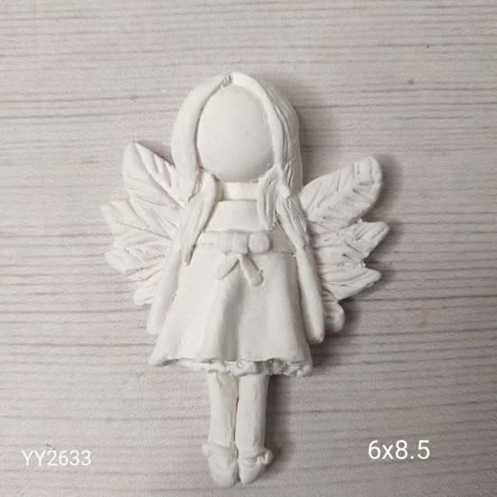 YY2633 Melek Kız Yaprak Kanatlı 6X8.5Cm Silikon Kalıp YY2633 Melek Kız Yaprak Kanatlı 6X8.5Cm Silikon Kalıp