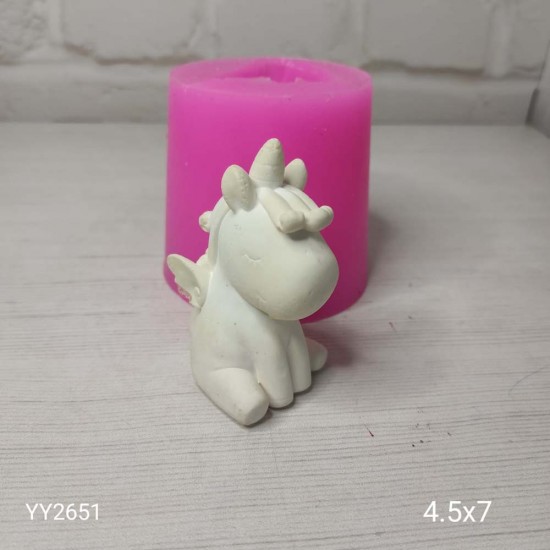YY2651 Unıcorn Oturan Silikon Kalıp