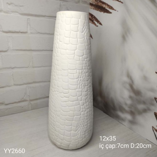 YY2660 Vazo Duvar Desenli 35Cm Silikon Kalıp
