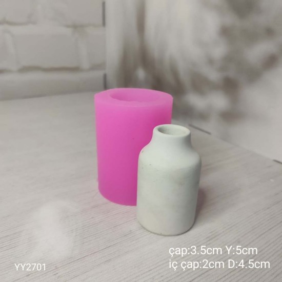 YY2701 Pampas Vazo 5Cm Silikon Kalıp YY2701 Pampas Vazo 5Cm Silikon Kalıp