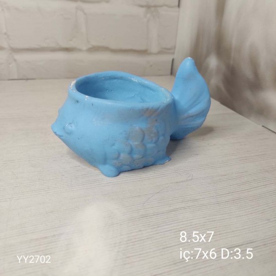 YY2702 Balık Sukulent Saksı Silikon Kalıp