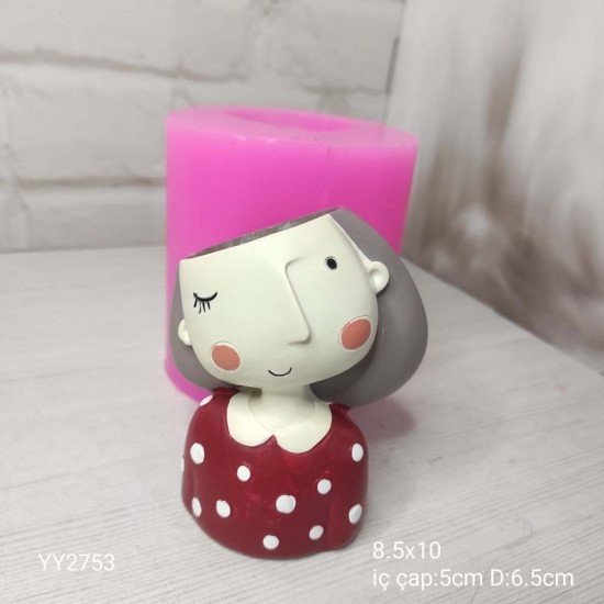 YY2753 SUKULENT SAKSI TEK GÖZÜ KAPALI SİLİKON KALIP: ANNELER GÜNÜ'NDE ANLAMLI BİR HEDİYE!