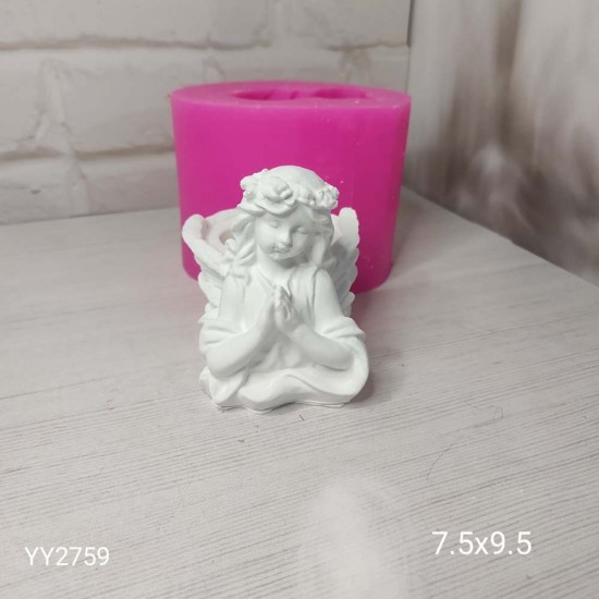 YY2759 Dua Eden Melek Saksı Küçük Silikon Kalıp