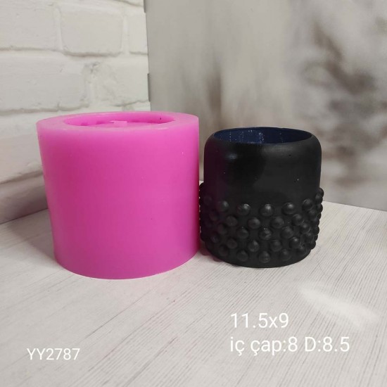 YY2787 Boncuk Saksı 11.5X9 Silikon Kalıp YY2787 Boncuk Saksı 11.5X9 Silikon Kalıp
