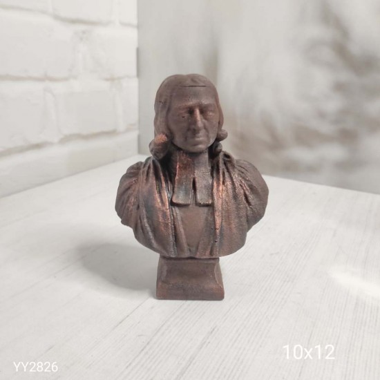 YY2826 Büst Benjamin Franklin Biblo Silikon Kalıp: Akıl ve İnovasyonu Sanatınıza Yansıtın - Kaliteli ve Dayanıklı Hediye Seçeneği!