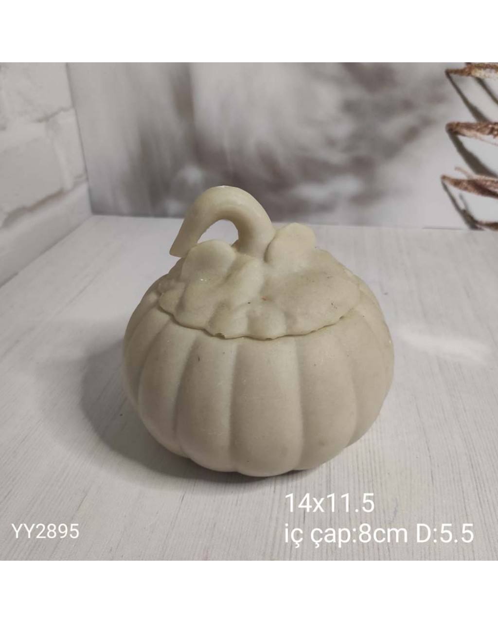 YY2895 Kapaklı Kabak 14X11.5 Silikon Kalıp