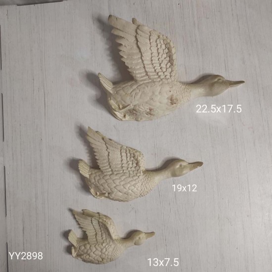 YY2898 3Lü Uçan Ördek Duvar Süsü Silikon Kalıp