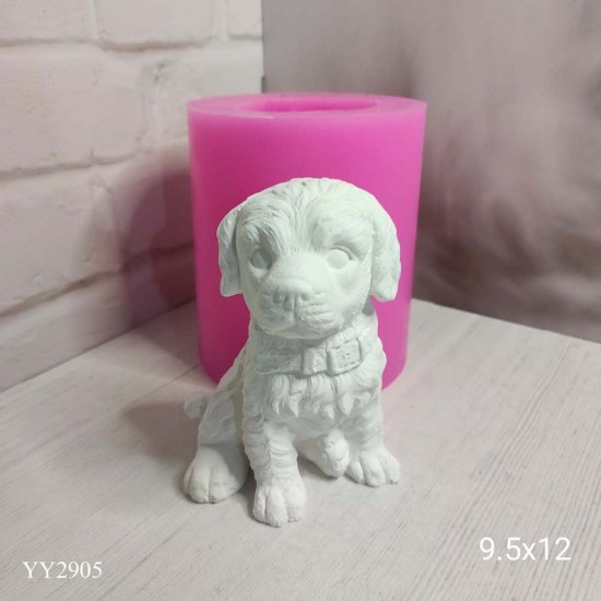 YY2905 Tasmalı Köpek Biblo 9.5X12 Silikon Kalıp
