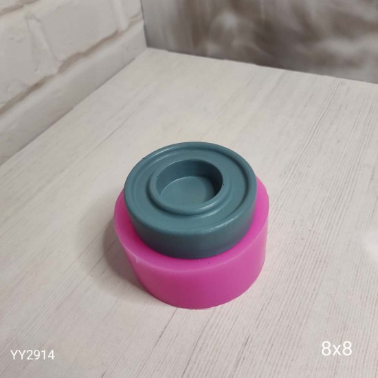 YY2914 Yuvarlak Mumluk 8X8 Silikon Kalıp