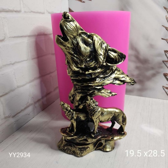 Uluyan Kurt Biblo Silikon Kalıp • El Yapımı Maskülen Dekor ve Anlamlı Hediye Seçeneği!