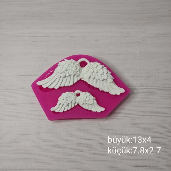 YY0005 İkili Melek Kolye Silikon Kalıp