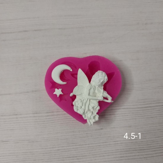 YY0011 Müzik Aleti Çalan Melek Ay Yıldız Figürleri Silikon Kalıp