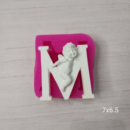YY0014 Melek Harf M Silikon Kalıp