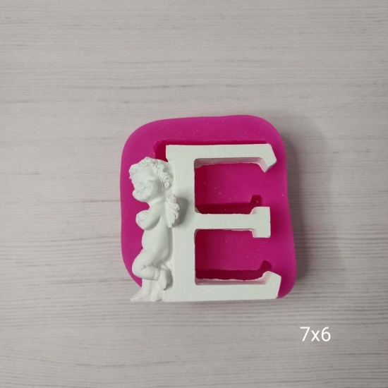 YY0015 Melek Harf E Silikon Kalıp