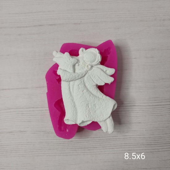 YY0020 Elinde Yıldız Olan Uçan Melek Silikon Kalıp