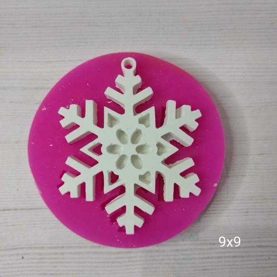 YY0042 Kar Tanesi Asma Delikli Silikon Kalıp