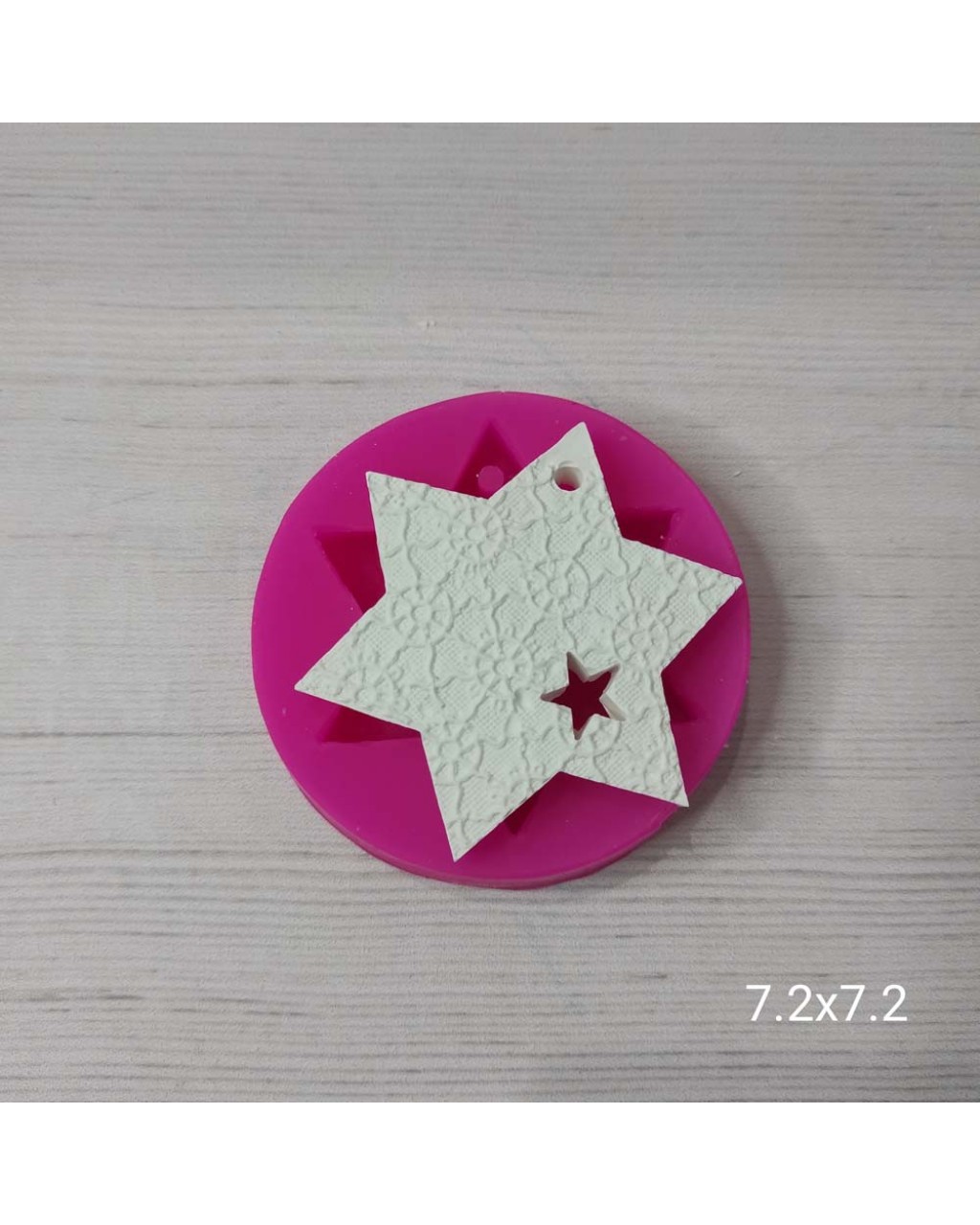 YY0106 Desenli Yıldız Boşluklu Yıldız Silikon Kalıp