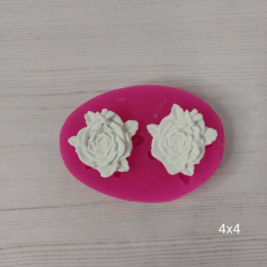 YY0145 Gül Üzerinde Yusufçuk İkili Silikon Kalıp